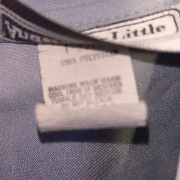 Vintage Anderson-Little Baby Blue Bishop Sleeve Button Blouse W/ Collar Bow - Picture 9 of 9